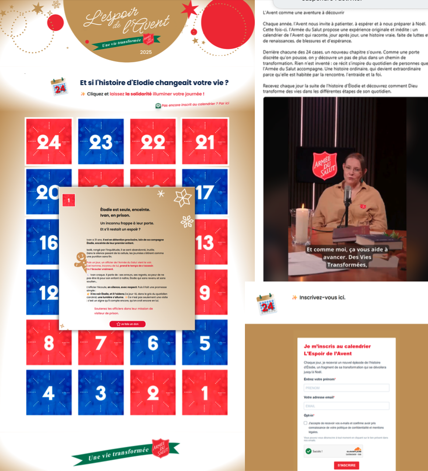 Calendrier de l’Avent interactif de l’Armée du Salut